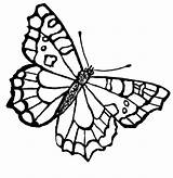 Butterfly Coloring Pages Painted Lady Library Clipart Popular sketch template