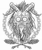 Coloring Pages Krampus Halloween Adults Hard Scales Justice Adult Dead Color Colouring Yule Paper Sketch Drawing Printable Getcolorings Christmas Devil sketch template