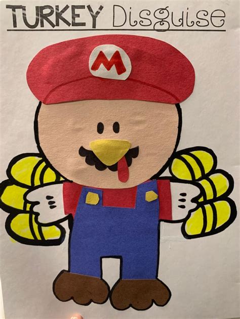 mario turkey disguise turkey disguise turkey disguise project