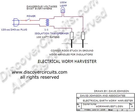 homemade electric worm probe circuit electric worm harvester circuit designed  dave johnson