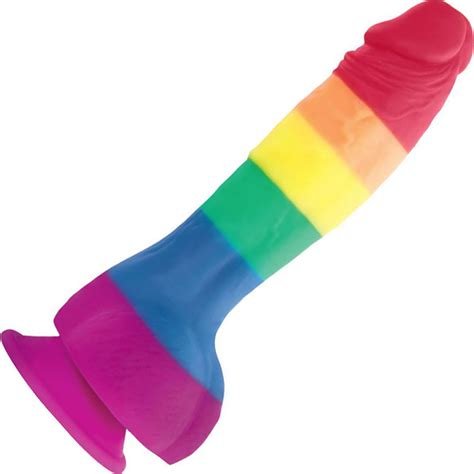 Colours Silicone Dildo With Suction Mount Base 6