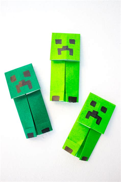 fold origami minecraft creepers easy     minute