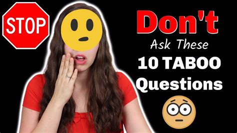 10 Taboo Questions In The Usa Never Ask These Questions Youtube