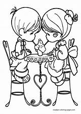 Pages Coloring Valentine Printable Adults Adult Getcolorings sketch template