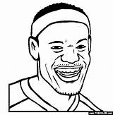 Lebron James Coloring Pages Kyrie Irving Cartoon Drawing People Basketball Famous Thecolor Getdrawings sketch template