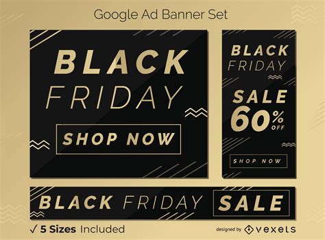 black friday discount banner set vector