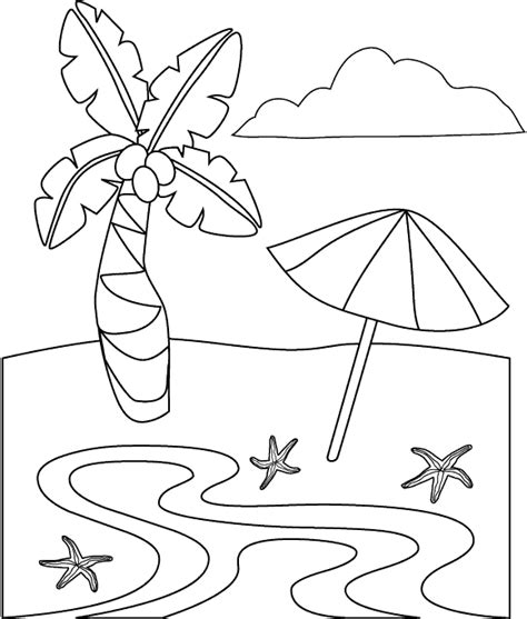 printable beach coloring pages