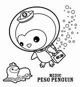 Octonauts Coloring Pages Peso Penguin Printable sketch template
