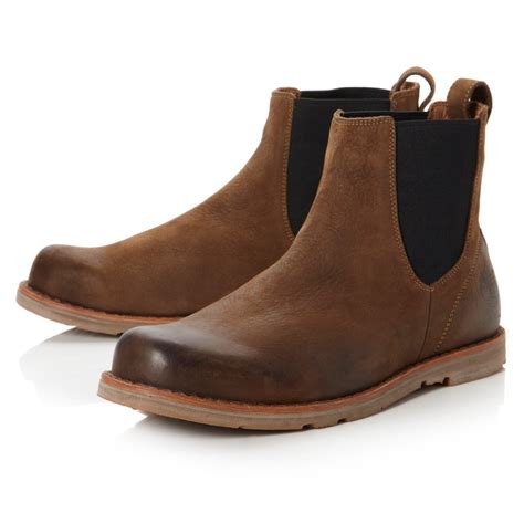 timberland rugged chelsea boots  brown  men lyst