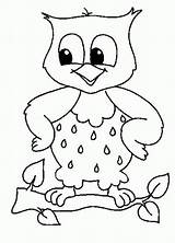 Owl Coloring Cartoon Pages Easy Kids Drawing Getdrawings Simple Comments Library Popular Coloringhome sketch template