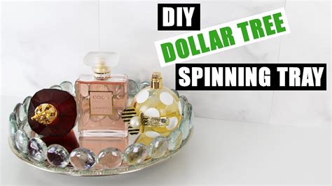 diy dollar tree glam spinning vanity tray  gallerie