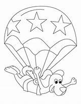 Parachute Coloring Color Pages Colouring Toodler Kids Parachutes ðºñ ðºð Popular Dog sketch template
