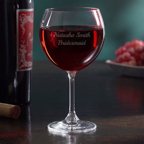 personalized red wine glass oz