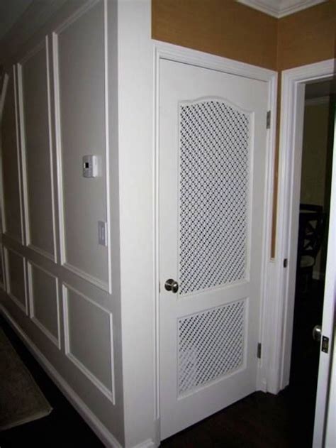 cool idea custom vent panels   pantry door   furnace room laundry room