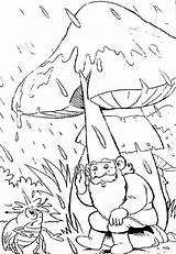 Gnome Kleurplaat Kabouter Kleurplaten Gnomo Regen Kolorowanki Skrzat Skrzaty Krasnoludki Ausmalbild Malvorlagen Schuilt Coloriages Volwassenen Gnomes Dzieci Animaatjes Malvorlage Herfst sketch template