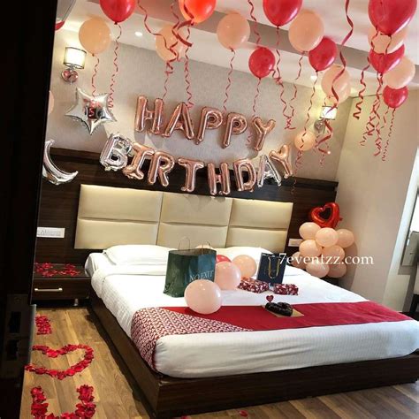 surprise romantic room birthday decoration  location eventzz