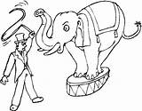 Circus Coloring Pages Elephant sketch template