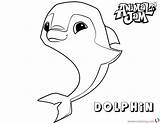 Jam Animal Coloring Pages Dolphin Printable Bettercoloring sketch template