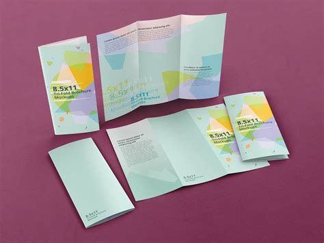 trifold brochure mockups  size  vectogravic design