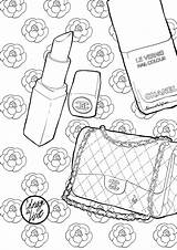 Coloring Pages Makeup Chanel Printable Print Colouring Spa Coloriage Coco Adult Color Barbie Coloriages Drawing Books Getdrawings Getcolorings Pubs Mademoiselle sketch template