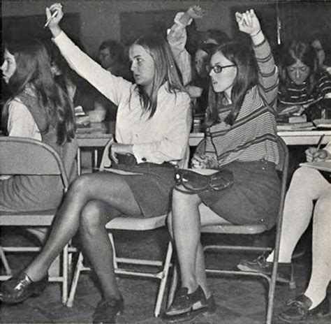 Mini Skirts In The Classroom In The Past ~ Vintage Everyday