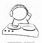 Coloring Music Turntable Outlined Blanchette Leo Clipartmag sketch template
