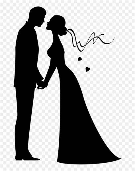 Bride And Groom Kissing Silhouette Hd Png Download 673x981 1524813