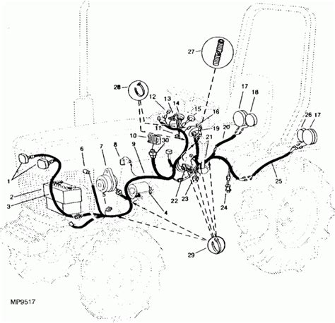 john deere  tractor parts diagram