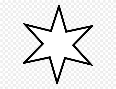 large  sided star clip art  clker  sided star png transparent
