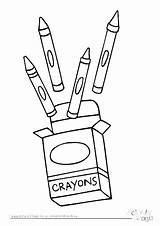 Colouring Crayons Box Drawing Coloring Crayon Pages Paintingvalley School sketch template