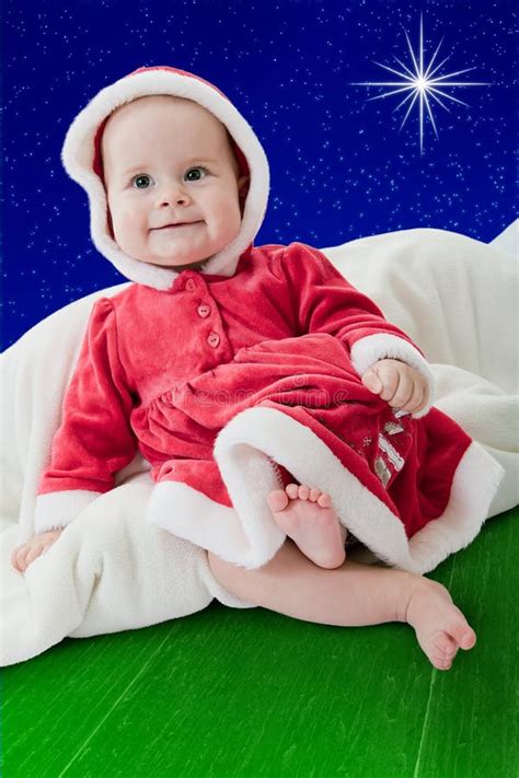 christmas baby stock image image  innocent beautiful