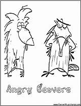 Coloring Angry Beavers Pages Getdrawings Fun sketch template