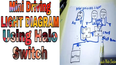mini driving light diagram  halo switch youtube