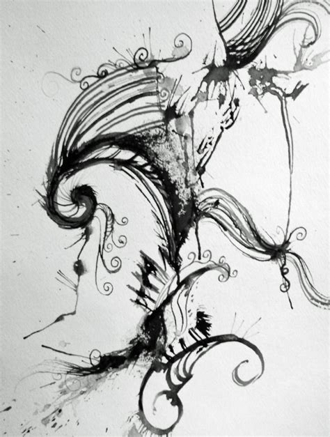 abstract ink art  somethinkindepth  deviantart