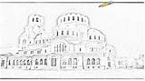 Bulgaria Alexander Sofia Draw Nevsky Cathedral sketch template