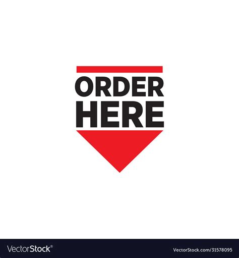 order sign logo design template royalty  vector image