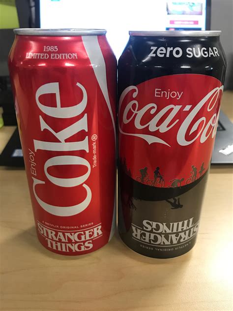 special edition coke cans  coke coming  rstrangerthings