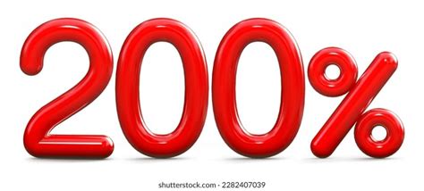 number  red glossy  isolated stock illustration
