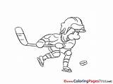 Coloring Hockey Ice Sheets Sportsman Printable Sheet Title sketch template