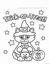 Coloring Halloween Pages Printable Kids Print Kitty Costume sketch template
