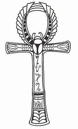 Ankh Cross Tatuaje Symbol Egipcio Drawing Anubis sketch template