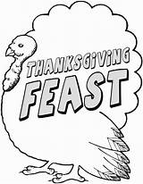 Thanksgiving Clipart Feast Pages Coloring Domain Public Cliparts Flier Feasting Library Getcolorings Getdrawings Clipartlook sketch template