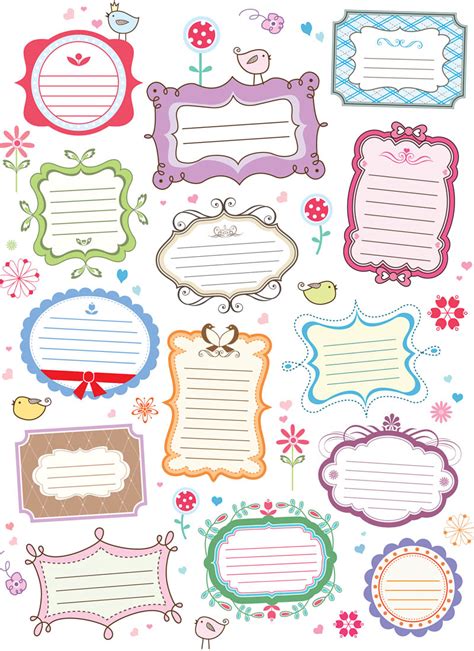 colorful decorative labels vector vector graphics blog