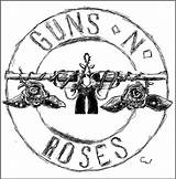 Roses Guns Coloring Logos Gnr Template Pages sketch template