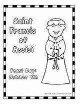Francis Assisi Saint St Printables Pages Coloring Activity Worksheet Printable Packet Catholic Kids Reallifeathome Saints Worksheets Prayer Children Feast Real sketch template