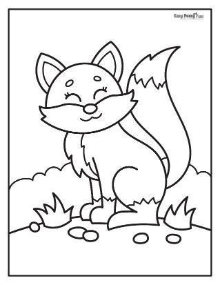 fox coloring pages  printable sheets easy peasy  fun