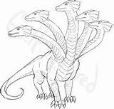 Hydra Mythology Mythical Mythological Monster Boceto sketch template
