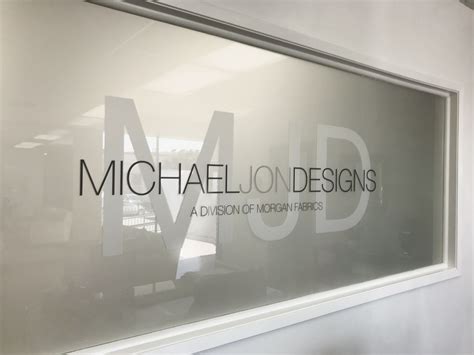 frosted window decals  michael jon designs front signs