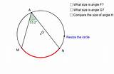 Circumference Angle Geogebra Angles sketch template