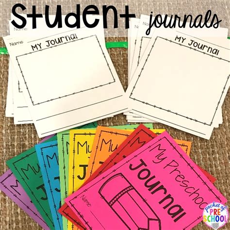 journal writing  preschool pre   kindergarten pocket